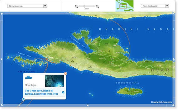 Mappa di Isola di Hvar